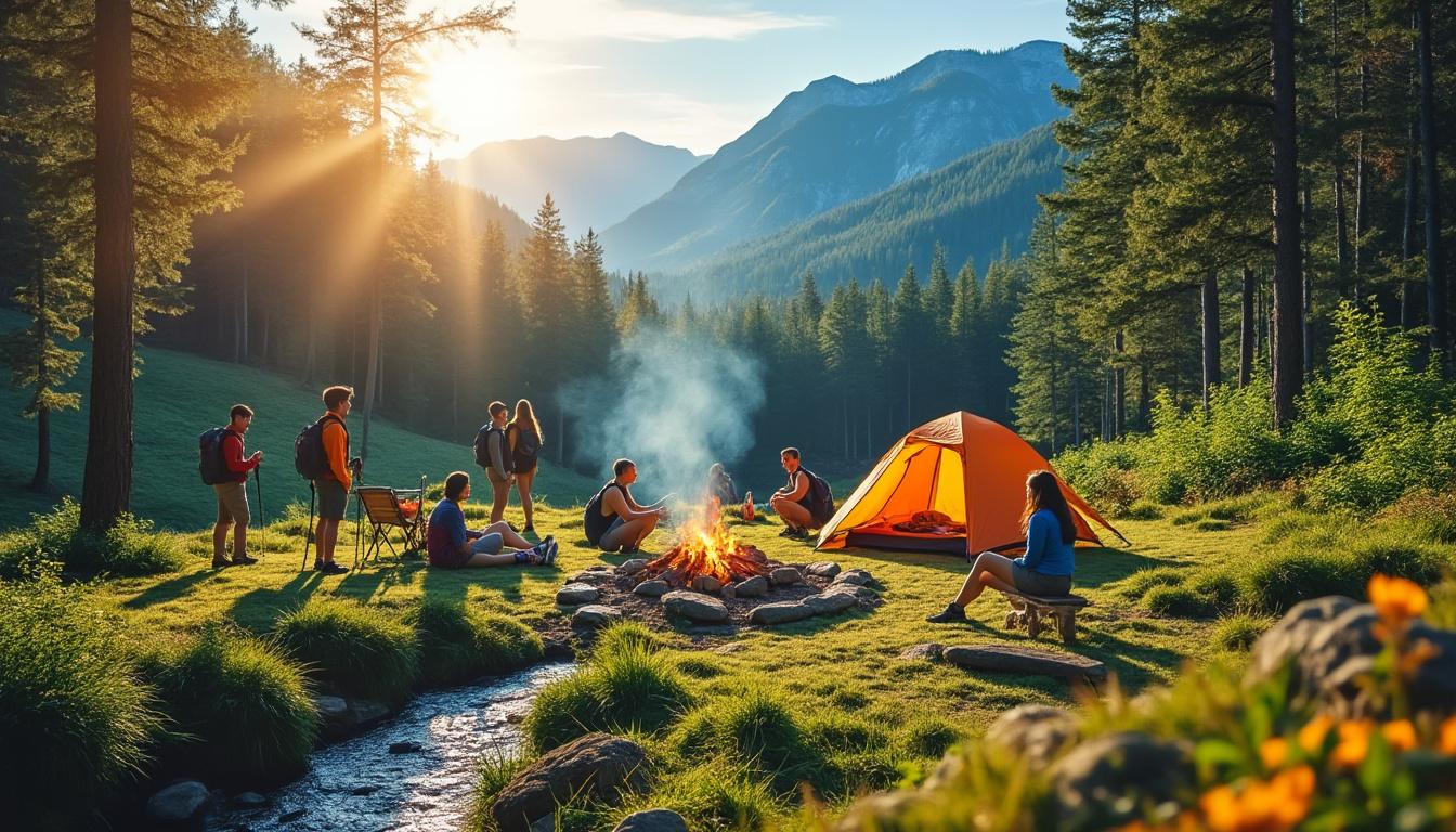 découvrez les campings les plus instagrammables de l'année, parfaits pour les jeunes adultes de 18 à 25 ans en quête d'aventure, de fun et de photos inoubliables.