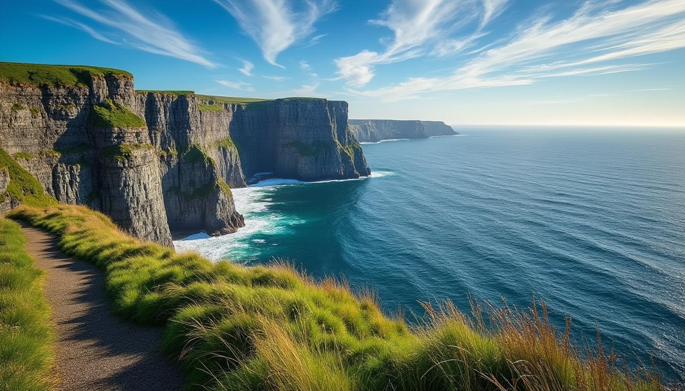 partez pour un road trip de 4 jours en irlande et découvrez la beauté sauvage de ses paysages époustouflants, entre côtes escarpées, villages pittoresques et nature préservée.