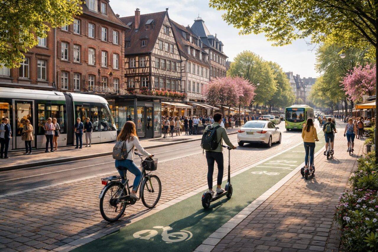 découvrez les meilleures options pour vous déplacer facilement dans une ville proche de strasbourg, que ce soit à pied, en vélo, en voiture ou en transports en commun.