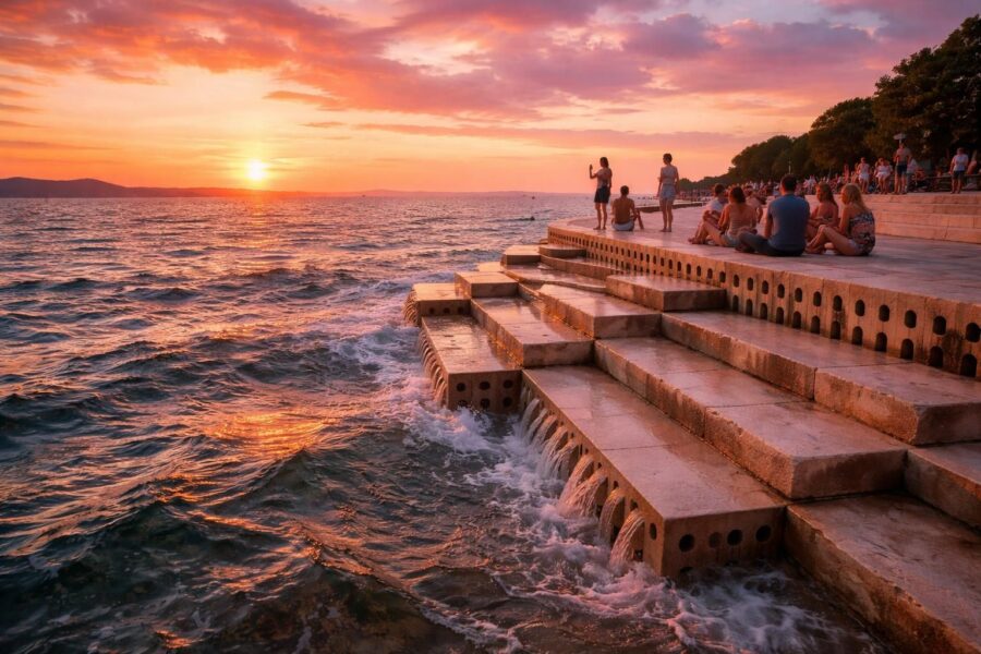 découvrez l'orgue marine de zadar, une merveille acoustique où la mer compose une symphonie unique. une expérience incontournable pour les amateurs de musique et de nature.