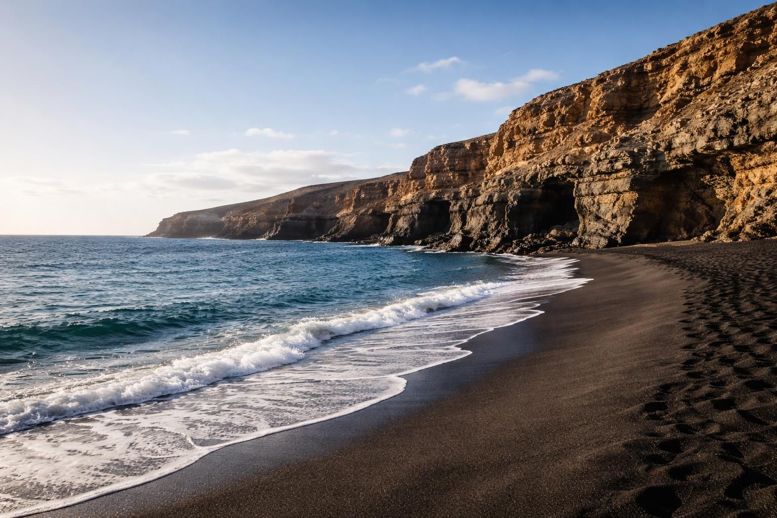 découvrez ajuy à fuerteventura, un village charmant entre plages de sable noir uniques et falaises majestueuses offrant des paysages naturels à couper le souffle.