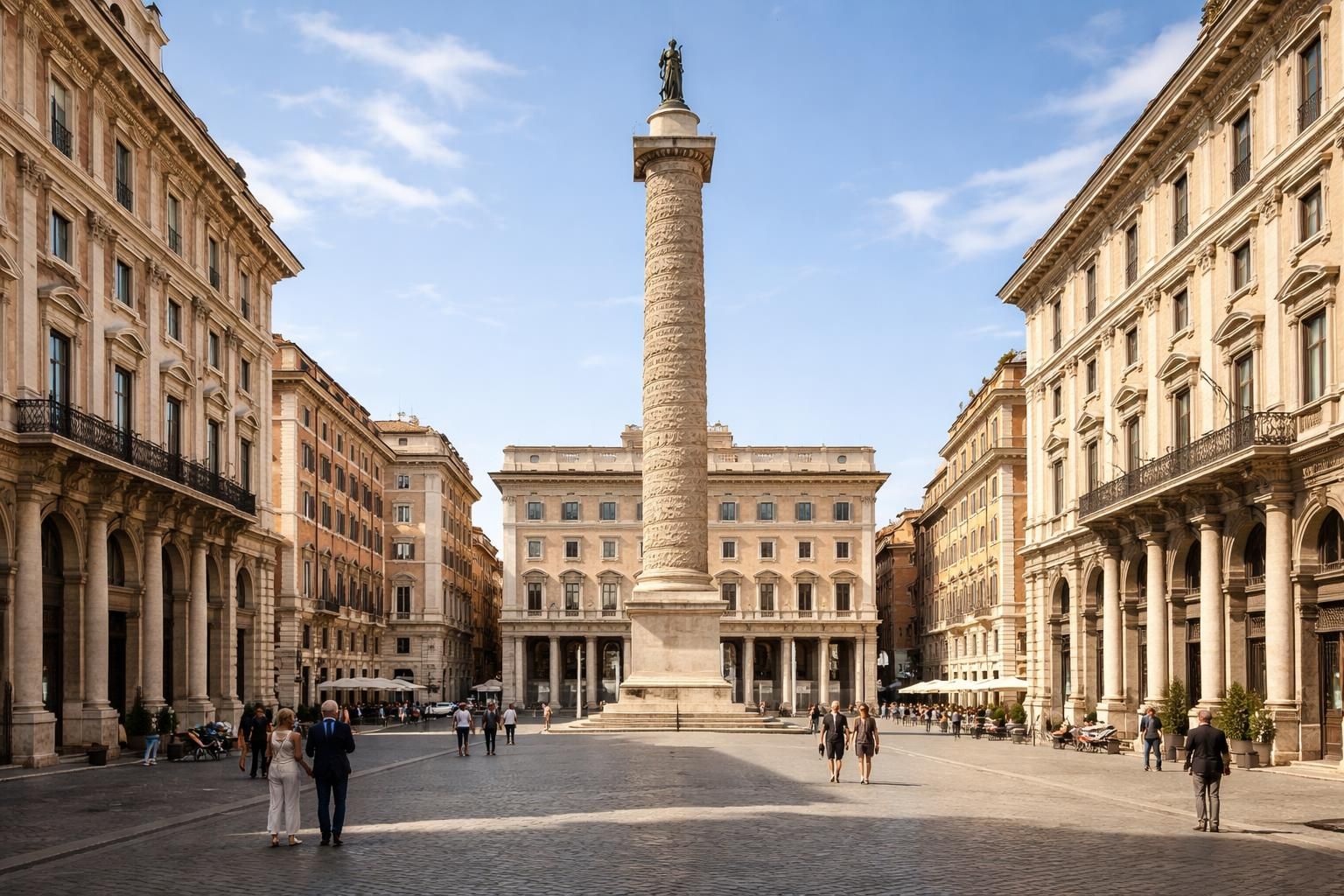 découvrez l'architecture fascinante de la piazza della colonna à rome, un lieu emblématique alliant histoire, art et culture au cœur de la capitale italienne.