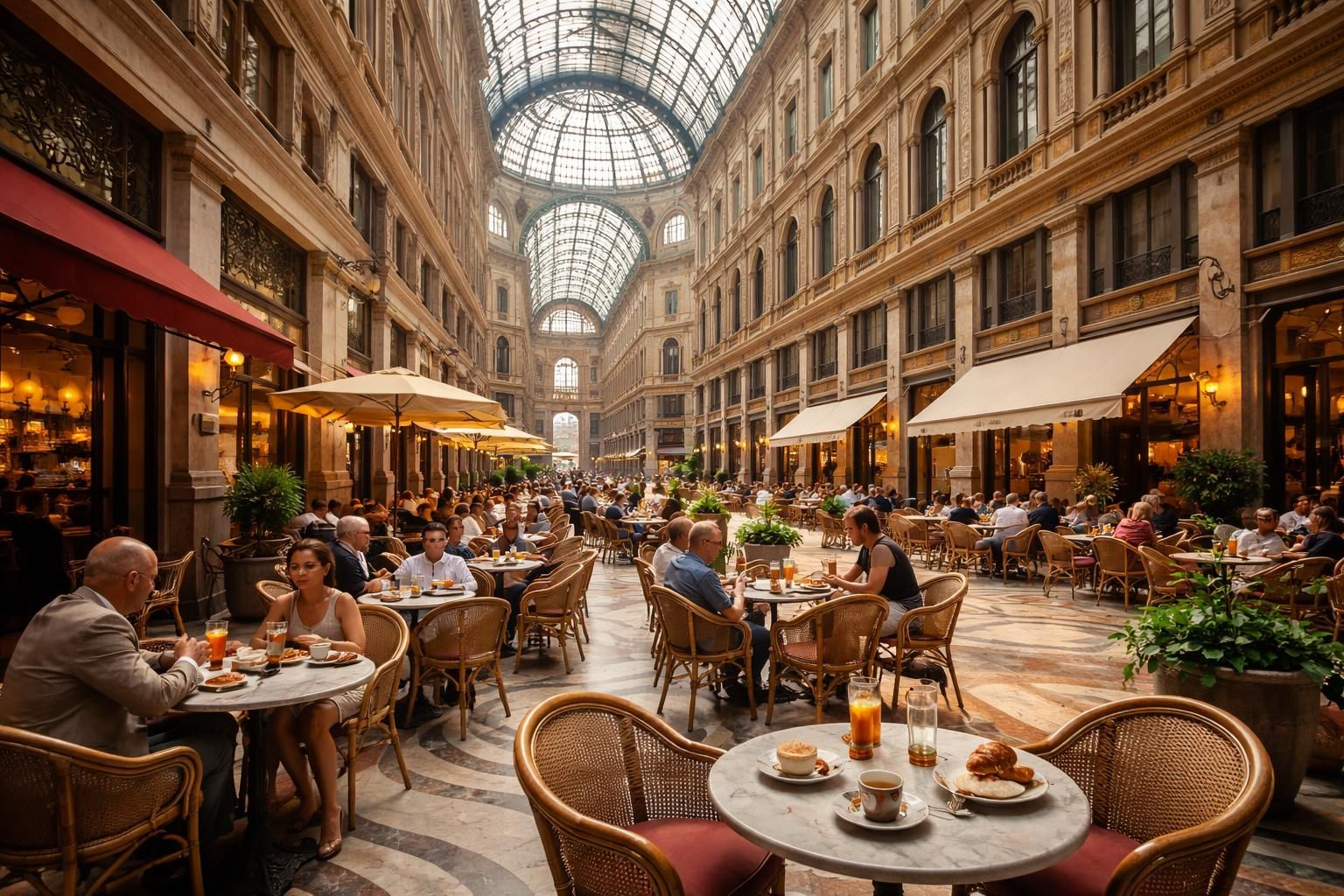 découvrez les cafés et restaurants incontournables de la galerie umberto à naples, pour une expérience culinaire authentique et conviviale au cœur de la ville.