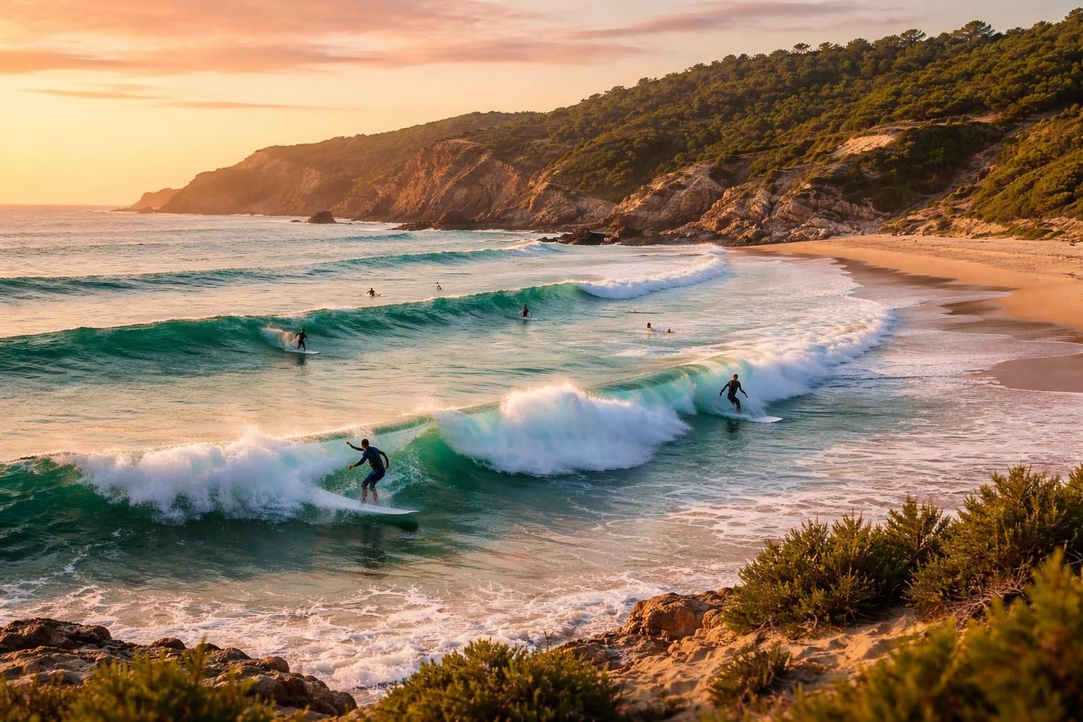 découvrez praia do amado, un véritable paradis pour les surfeurs et les amoureux de la nature, où vagues impressionnantes et paysages préservés vous attendent.