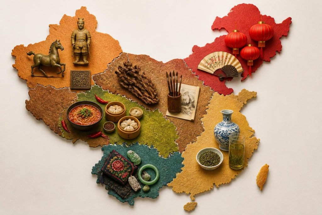 explorez les richesses culturelles de la chine à travers ses régions et découvrez quels souvenirs authentiques rapporter de votre voyage.