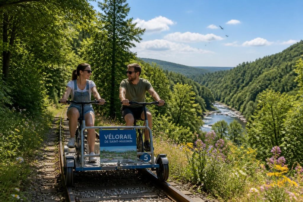 découvrez les atouts du vélorail à saint maximin, une activité idéale pour les amoureux de la nature alliant aventure, découverte et paysages pittoresques.