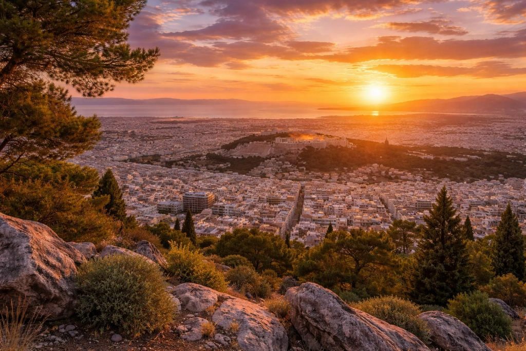 découvrez la magie du mont lycabette à athènes et profitez d'un panorama exceptionnel pour un moment inoubliable au cœur de la ville.